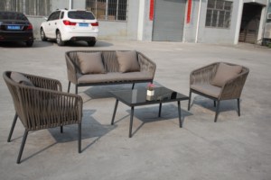 Ensemble <span class=keywords><strong>de</strong></span> meubles <span class=keywords><strong>de</strong></span> <span class=keywords><strong>jardin</strong></span> en aluminium au design moderne, pour l'extérieur ou l'intérieur, prix compétitif, canapé en corde métallique pour hôtel - Product Image 4