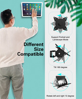 Support mural mécanique en métal pour tablette, fixation par perçage mural