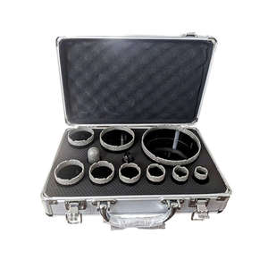 مجموعة عالية الجودة من 9 قطع من لقم الحفر الماسية المثبتة بالتفريغ بسن M14 مع صندوق، تشمل مقاسات 6 و8 و10 و12 و20 و35 و45 و68 ملم لقطع الثقوب السداسية - Product Image 2