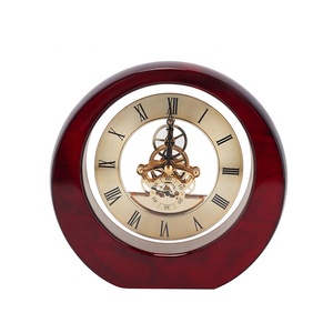<span class=keywords><strong>Reloj</strong></span> <span class=keywords><strong>de</strong></span> <span class=keywords><strong>Mesa</strong></span> con Engranajes Mecánicos y Acabado <span class=keywords><strong>de</strong></span> Piano <span class=keywords><strong>de</strong></span> Palisandro <span class=keywords><strong>de</strong></span> Estilo Retro <span class=keywords><strong>Antiguo</strong></span> - Product Image 1