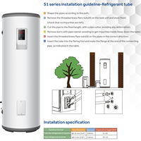 Chauffe-eau tout-en-un à pompe à chaleur air-eau de type split Haier pour usage domestique, extérieur et hôtelier, fabriqué en Chine, économe en énergie