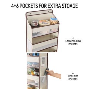 Hot Sale Over the Door Hanging Organizer Storage with 5 <b>Large</b> Pockets Wall Hanging Storage Organizer with Clear Window - Product Image 3