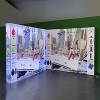 Panneaux d'exposition portables et légers à LED rétroéclairés SEG, panneaux publicitaires pliables à cadre en aluminium, boîte à lumière ultra-mince résistante à l'eau
