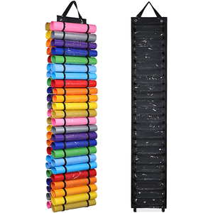 Trending vinyl storage organizer roll holder wall mount over the door craft vinyl storage rack hanging roll storage
