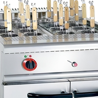 Cuiseur à pâtes vertical commercial avec armoire, machine à cuire les nouilles en acier inoxydable pour la restauration