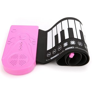 Piano enrollable de 49 teclas, teclado electrónico plegable portátil para niños, alimentado por USB con conector para auriculares - Product Image 4