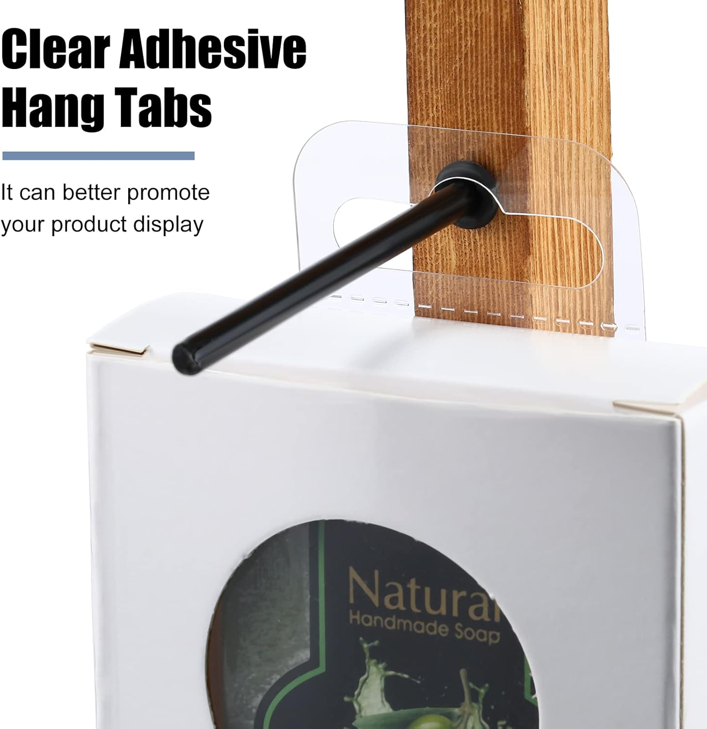 Colgador de plástico de alta calidad adhesivo transparente Euro Hanger Hang  Tab