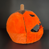 Nouvelle Housse de Casque de Moto Intégrale en Fausse Fourrure de Lapin Douce, Style Citrouille Halloween Mignonne, Anti-Vent, Amusante, Marque Ruiming
