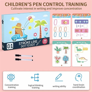 Trẻ Em Tập Thể Dục Montessori Đầu Giáo Dục Đồ Chơi Bút Điều Khiển Đào Tạo Bảng Chữ Cái Số Reusablekids Tài Liệu Học Tập - Product Image 5