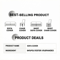 Nouvelle mode, quatre saisons, universel, antidérapant, jupe en seersucker, velours extensible, élastique, housse de canapé 3 places