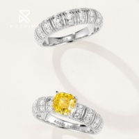 Rochime Vintage Bijoux Ins Style Demi-Cercle Anneaux 925 Argent Rhodium Plaqué Zircon Bijoux Anneau