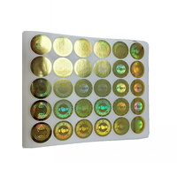 Stiker Holografik Keamanan Laser Eropa Kustom Stiker Label Hologram Goresan Kode QR Nomor Seri 3d PVC Tahan Air Bulat
