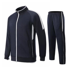 Fabricante de ropa con cremallera completa para hombre, ropa deportiva absorbente de sudor para gimnasio, ropa de entrenamiento y jogging con cuello levantado transpirable personalizada para hombre - Product Image 4