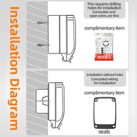 Boîtier de commutation de prise PC étanche IP66 couvercle anti-éclaboussures pour chauffe-eau 10A 16A toilettes intelligentes boîtier d'instrument électronique