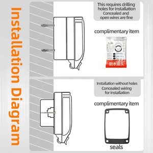 CS99 IP66กันน้ำในห้องน้ำเต้ารับขนาดใหญ่10A ปลั๊ก/16A ป้องกันการรั่วไหลกลางแจ้งแหล่งจ่ายไฟกล่องสวิตช์รุ่น201ฟลัช - Product Image 3