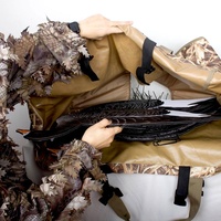 Sac de camouflage en polyester imperméable pour leurres de chasse à la canard, grande capacité avec trous pour pieux, design durable