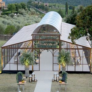 Véranda au design moderne avec structure en fer forgé et murs en <span class=keywords><strong>verre</strong></span> pour <span class=keywords><strong>salon</strong></span> <span class=keywords><strong>de</strong></span> <span class=keywords><strong>jardin</strong></span> et pépinière <span class=keywords><strong>de</strong></span> plantes - Product Image 1