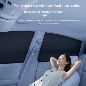 Parasol Magnético <span class=keywords><strong>para</strong></span> Ventana <span class=keywords><strong>de</strong></span> Coche, Color Plata Titanio, 10 Imanes, Protección UV y Aislamiento Térmico, Cortina <span class=keywords><strong>de</strong></span> Privacidad, Protector Lateral <span class=keywords><strong>para</strong></span> Ventana - Product Image 3