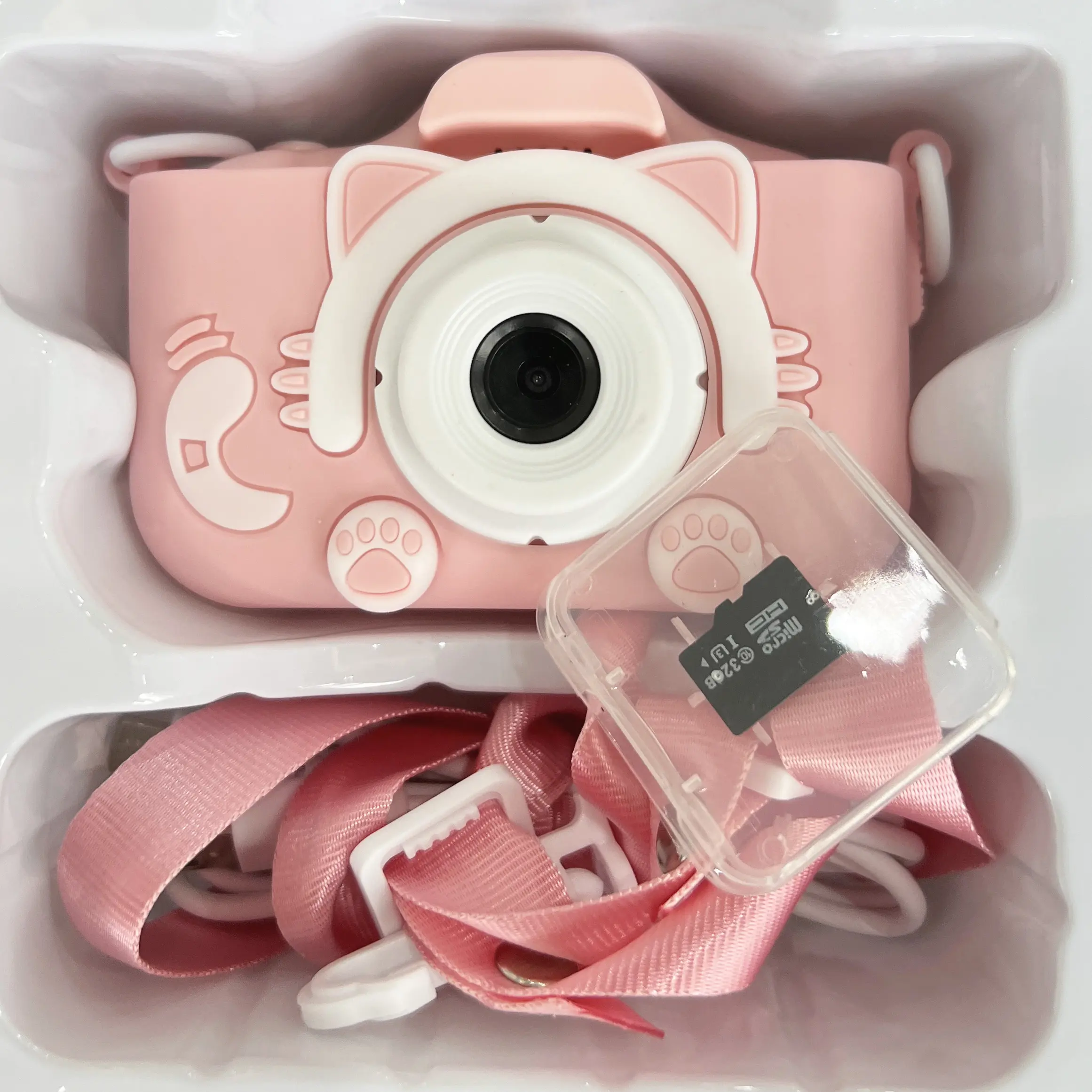 Giocattolo per bambini personalizzato mini HD digitale in silicone per bambini fotocamera gatto coniglio topolino corno a forma di panda