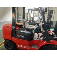Chariot élévateur diesel HELI CPCD35 de 3,5 tonnes avec de bonnes performances, nouveau transpalette doté d'un moteur diesel PLC, source d'alimentation hydraulique
