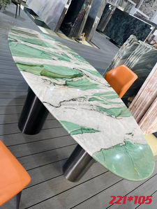 แผ่นหินธรรมชาติสีเขียวอ่อนสีเขียวมรกตฟูชไซต์คริสตัลควอตซ์ไซต์ของบราซิล - Product Image 3