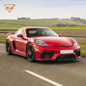 Pare-chocs avant en fibre de carbone + matériau FRP de style <span class=keywords><strong>GT</strong></span>-<span class=keywords><strong>4</strong></span> pour <span class=keywords><strong>Porsche</strong></span> <span class=keywords><strong>718</strong></span>, mise à niveau vers un pare-chocs avant de style GT4 - Product Image 5