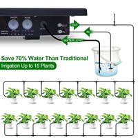 Kit d'irrigation goutte-à-goutte solaire avec minuterie automatique, débit de 400 ml/min, système d'irrigation goutte-à-goutte économe en eau pour plantes en pot de jardin