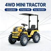 Tracteur agricole à essence de 18 CV avec auvent pare-soleil pour utilisation sur route