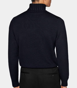 <span class=keywords><strong>Pull</strong></span> en cachemire et laine pour <span class=keywords><strong>homme</strong></span>, épais, surdimensionné, hiver, haute qualité, <span class=keywords><strong>col</strong></span> <span class=keywords><strong>roulé</strong></span> mi-haut bleu marine, tricot torsadé, respirant, anti-plis, séchage rapide - Product Image 4