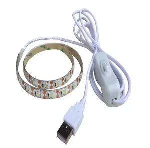 תיבת סוללה רצועת אור LED, מתג רצועת אור USB 5V עמיד למים רקע קמפינג קישוט אווירה רצועת אור
