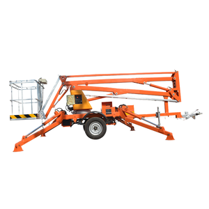 Plate-forme de travail aérienne de camion de dispositif de mise à niveau automatique de 12m avec la machine de levage de bras se pliant pour remorquer la remorque de bras détraqué - Product Image 6