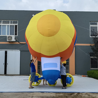 Ballon suspendu décoratif de toit de modèle de dirigeable publicitaire géant gonflable de 6m coloré IP personnalisé garantie d'un an