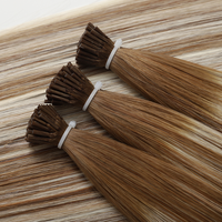 Extensions de cheveux humains russes Remy de haute qualité en gros d'usine, cuticules entièrement alignées, vierges, bruts, pré-collées à la kératine I-Tip