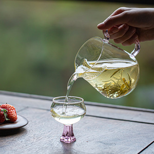 Glass Green <b>Tea</b> Brewing Vessel Crescent Filter Fairness <b>Cup</b> Integrated Heat Resistant <b>Tea</b> Infuser <b>Set</b> - Product Image 3