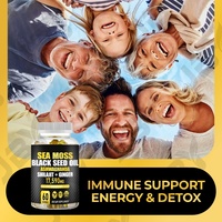 Gummies à l'huile de nigelle JBY, algues marines, ashwagandha, complément alimentaire pour la croissance des cheveux, gummies à l'huile de nigelle biologique