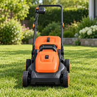 Tondeuse à gazon électrique à pousser machine de coupe d'herbe avec largeur de coupe de 320mm pour coupe d'herbe dans jardins ré