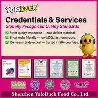 Yoloduck Vente en gros préférentielle Certificat Halal/Kosher Jouet Bonbon Magique pour Cheveux, Sucette Liquide à la Saveur Cola et Confiture de Fruits