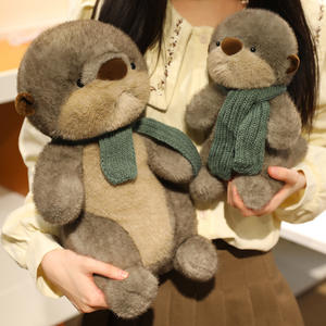 かわいいカワウソのぬいぐるみ飾り、パーソナライズされた超柔らかいデスクトップデコレーション、枕としても利用可能 - Product Image 6