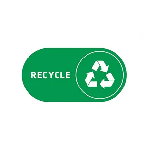 Pill-shaped trash pickup sign,m reflective,Aluminum plate /PVC/ self-adhesive sticker,size:9.75"W*5"H,customizable