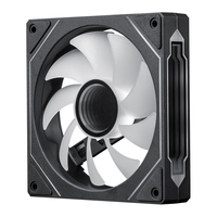 Ventilateur de refroidissement pour PC de jeu avec LED ARGB de 120 mm, boîtier d'ordinateur de bureau, interface 12 V CC 4 broches, hauteur de 25 mm, dissipateur thermique en ABS, roulement à billes