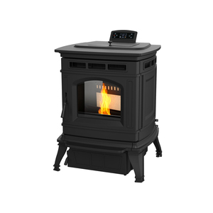 Poêle à granulés de <span class=keywords><strong>bois</strong></span> moderne en <span class=keywords><strong>fonte</strong></span> pour intérieur, design traditionnel, avec Wifi, feu réel, autoportant - Product Image 1