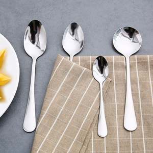 Cuchara de café económica Hyri, juego de cubiertos de acero inoxidable, cuchillo, tenedor, cuchara de postre, cubiertos para restaurante, boda, venta al por mayor - Product Image 2