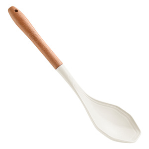 <span class=keywords><strong>Silicone</strong></span> dài xử lý muỗng cấp thực phẩm không dính nhà bếp đồ dùng nhiệt độ cao đồ nấu nướng thân thiện môi múc canh kháng cho chảo - Product Image 6