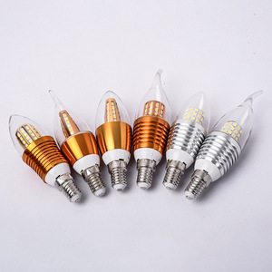Lampes à bougies vintage populaires en aluminium de forme G9 C6, ampoule LED, blanc transparent, CRI 80, 5W - Product Image 6