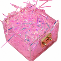 Déchets de raphia irisé Aurora en vrac pour emballage décoratif de boîtes cadeaux de la Saint-Valentin