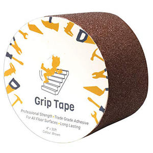 Bande adhésive antidérapante Xuri en PVC, bande abrasive marron, antidérapante pour marches d'escalier, marches en <span class=keywords><strong>bois</strong></span> - Product Image 5
