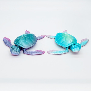 Souvenirs d'aquarium d'animaux marins, modèle d'impression 3D personnalisé, dinosaure à articulations mobiles, tortue de mer, jouet, décorations de bureau - Product Image 3