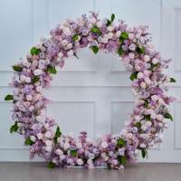 Arche de fleurs artificielles en forme de cœur, arche de fleurs en forme de cœur, toile de fond pour décoration de mariage, vente chaude