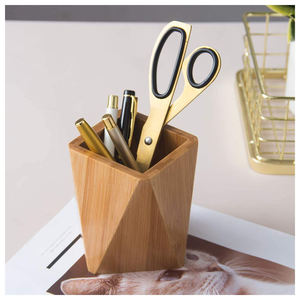 Custom Single-Tier Wood Modern Varnish Surface Desk Organizer <b>Office</b>/Study Pencil Cup Pen Holder Desktop <b>Storage</b> Living - Product Image 4