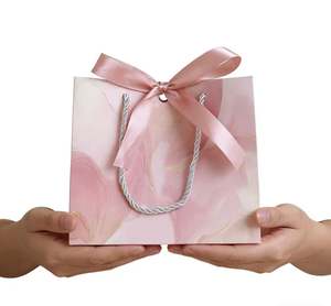 Fashion Eco Friendly Custom Print Logo Pink Clothes Packaging Paper Gift <b>Bag</b> <b>for</b> Small Business - Product Image 3